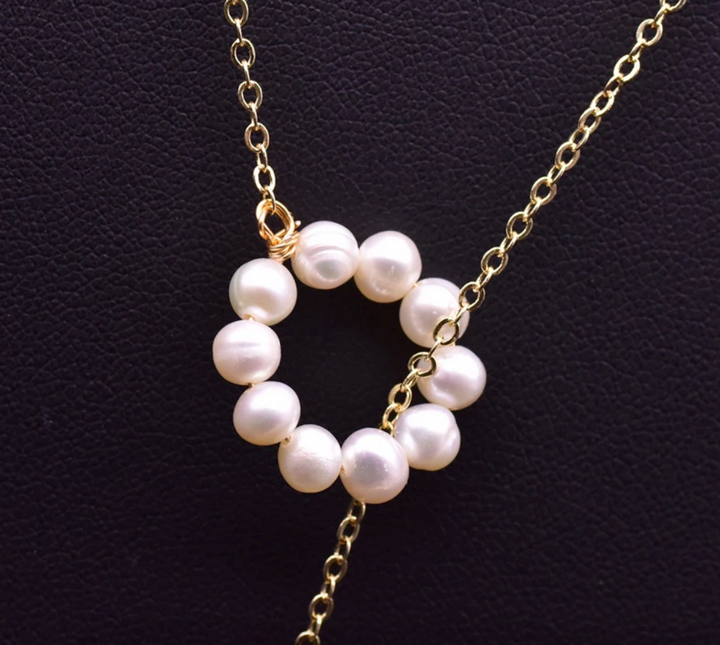 Balance of Equinox Pearl Layered Lariat Necklace