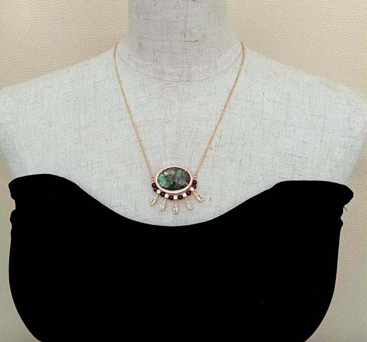 Bellona Labradorite Statement Necklace