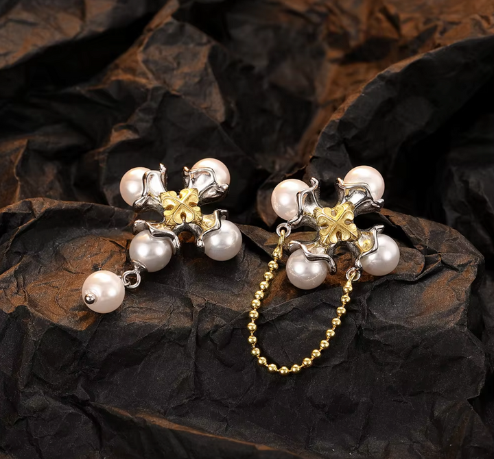 Ophelia Baroque Cross Earrings