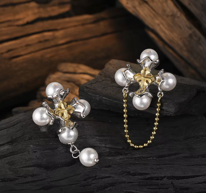 Ophelia Baroque Cross Earrings