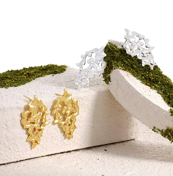 Trellis Textured Stud Earrings